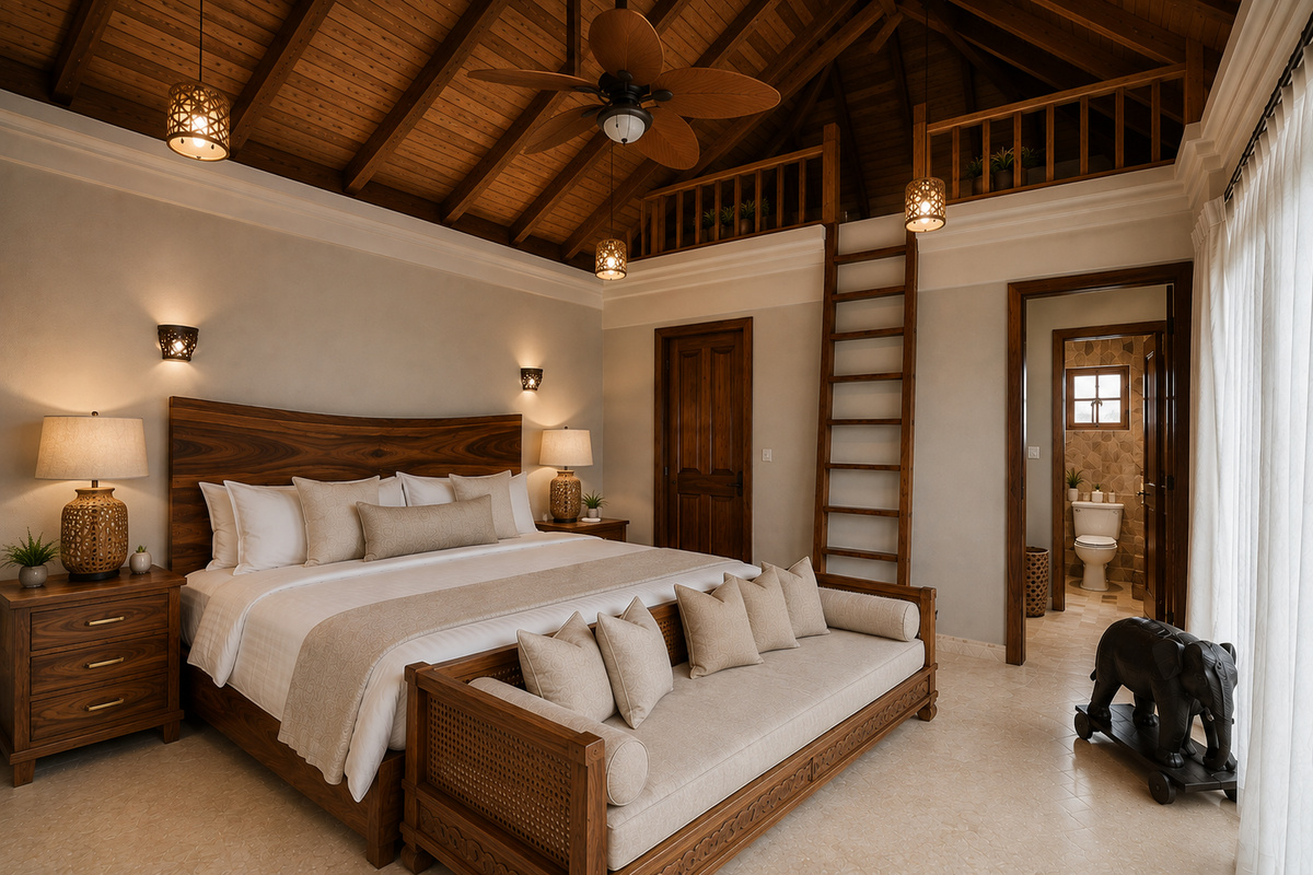 Suite 2 King Bed with Loft (3 Twin Beds)