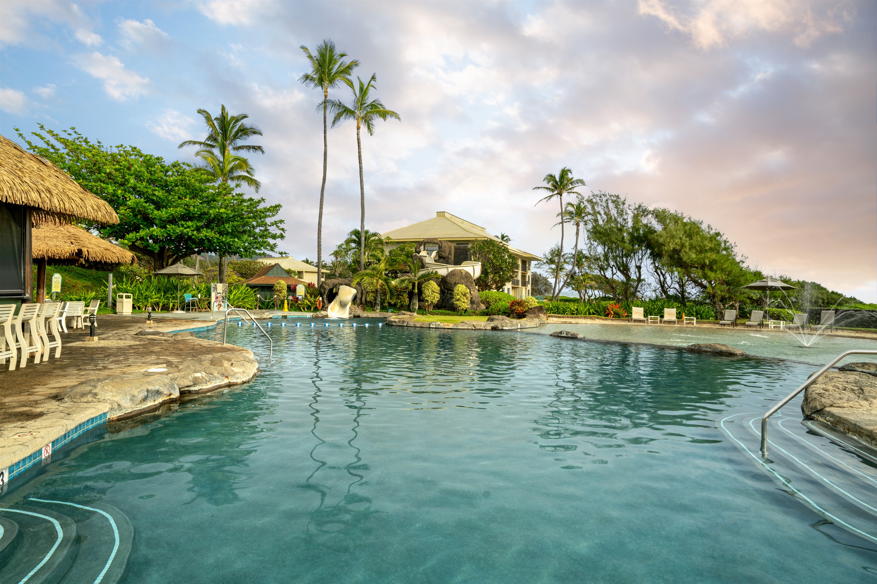 Tiki Bar + On-Site Dining -- Poolside tiki bar and on-site dining for easy, breezy island meals.