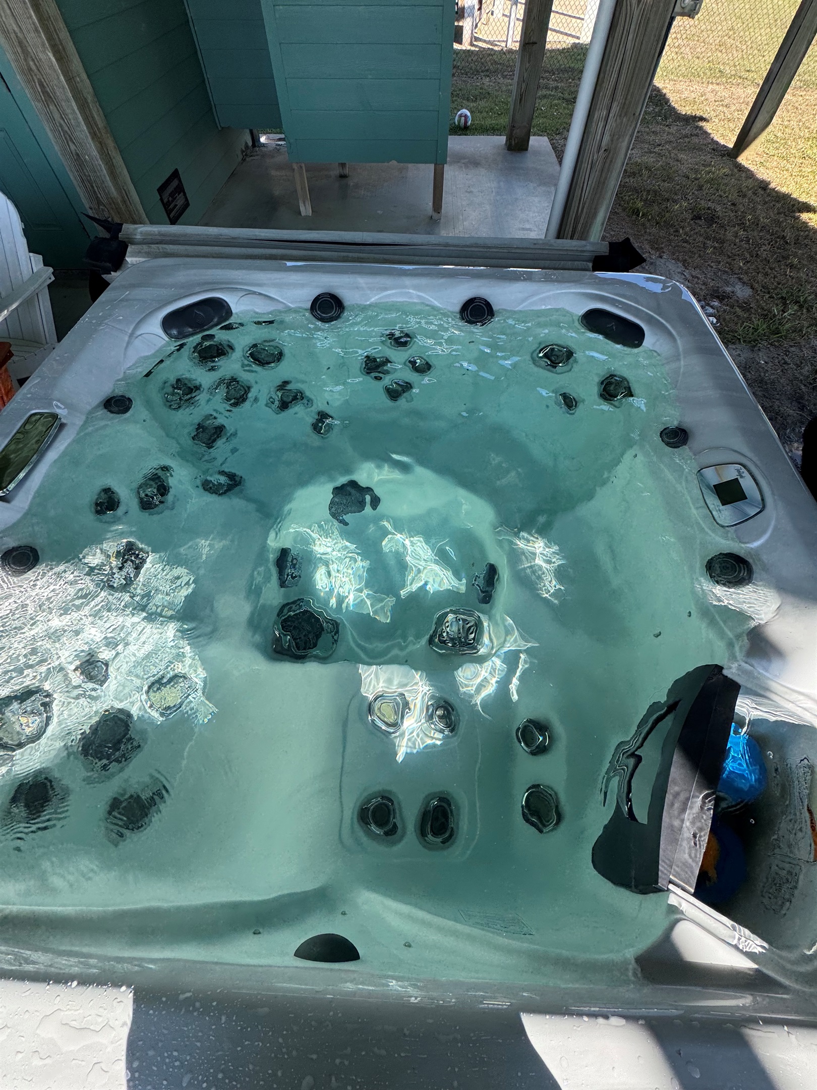 Downstairs hot tub! Perfect for relaxing after a day in the sun!