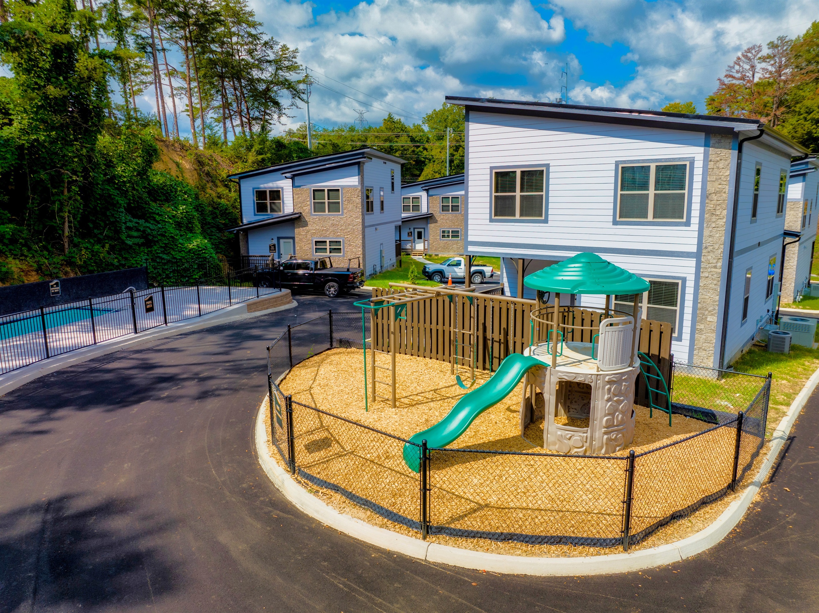 Excitement and leisure await, from the sparkling pool and playground for the little ones to the expansive dog park, ensuring happiness for all