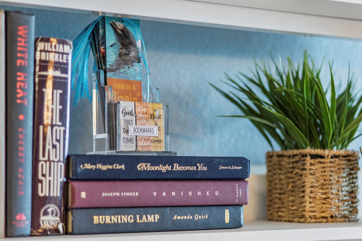 Several books throughout!