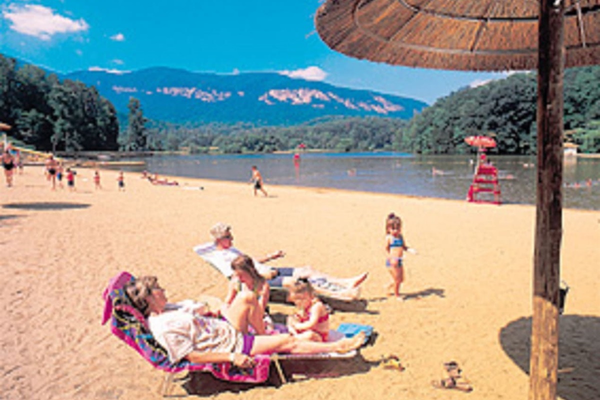 Lake Lure Beach and Childrens Water park- 10 minute drive from our cabin