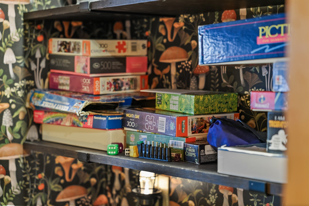 Plenty of board games and puzzles to choose from.