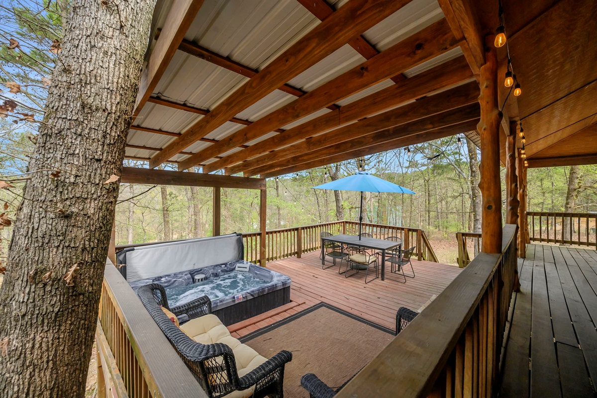 Covered Hot Tub on Back Deck