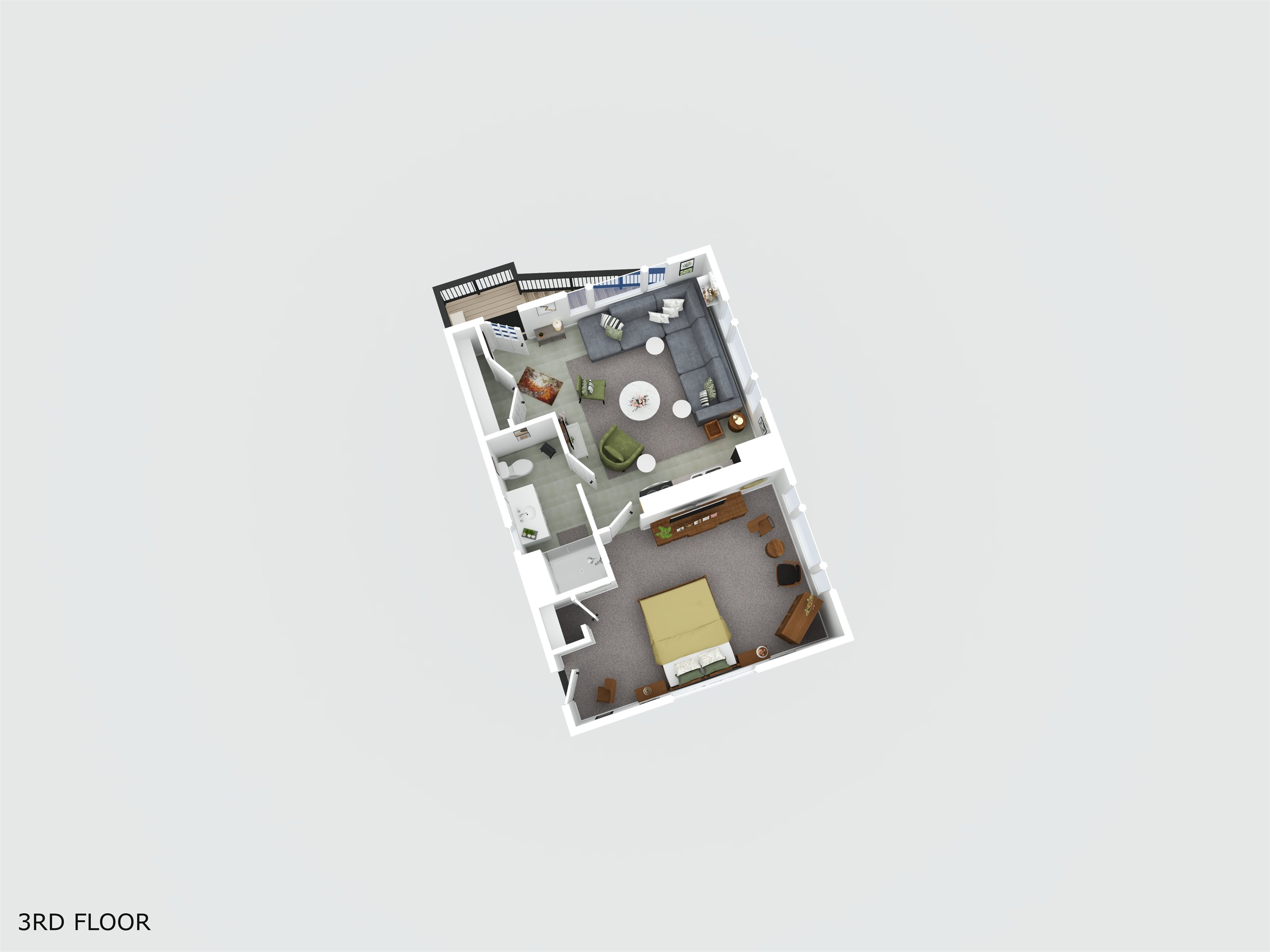 OPTIONAL CASITAS- Floor plan of Casitas located above the garage