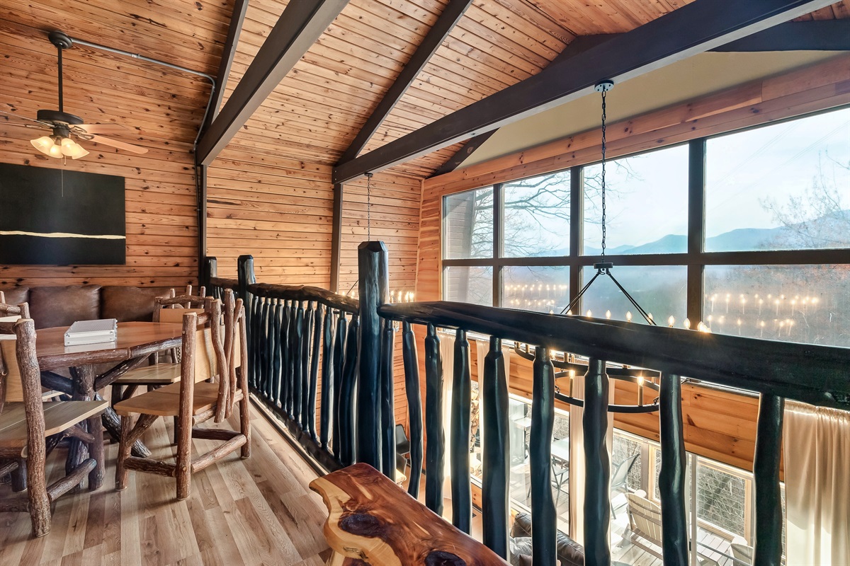 Loft area where you can relax with playing board games.