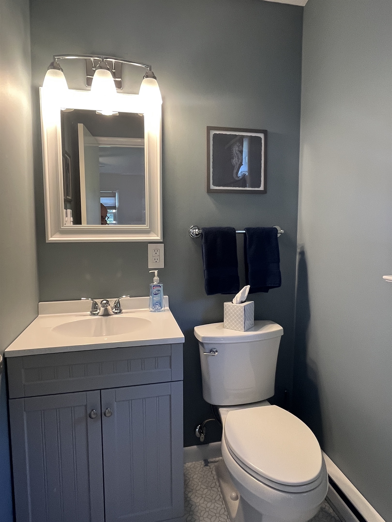 1/2 bath ensuite in King bdrm