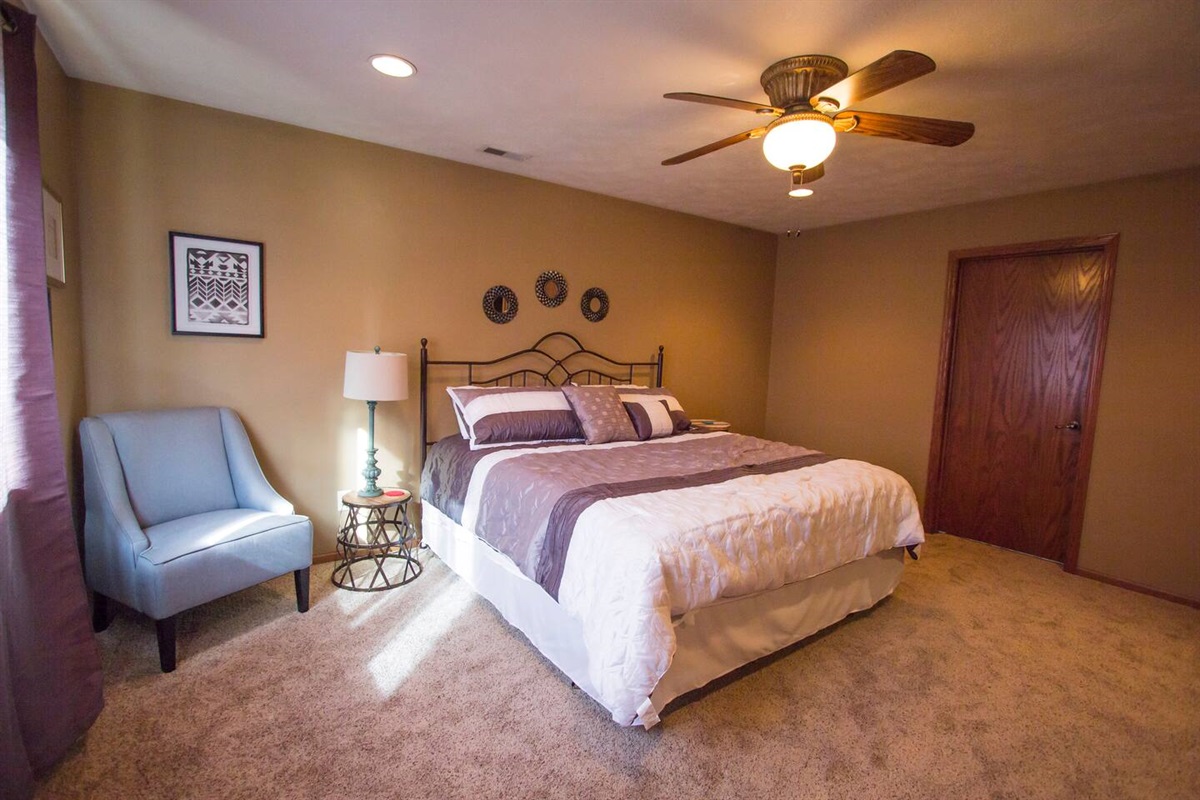 Bedroom 1 with a king bed.