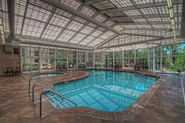 Fun times will be had by all playing in the indoor pool area featuring a beautiful pool, hot tub and kiddie pool