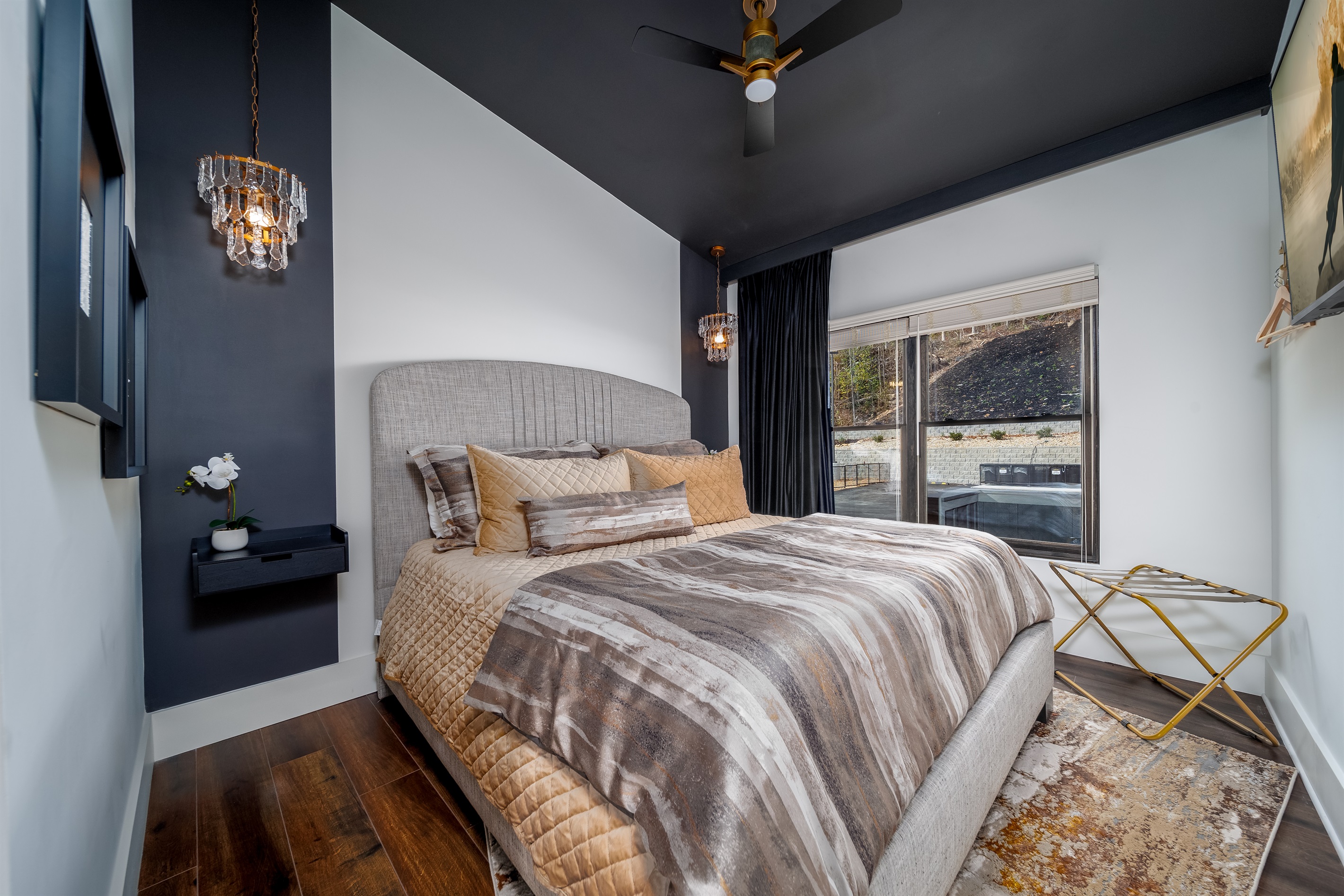 A luxurious king bedroom designed for ultimate relaxation and comfort.