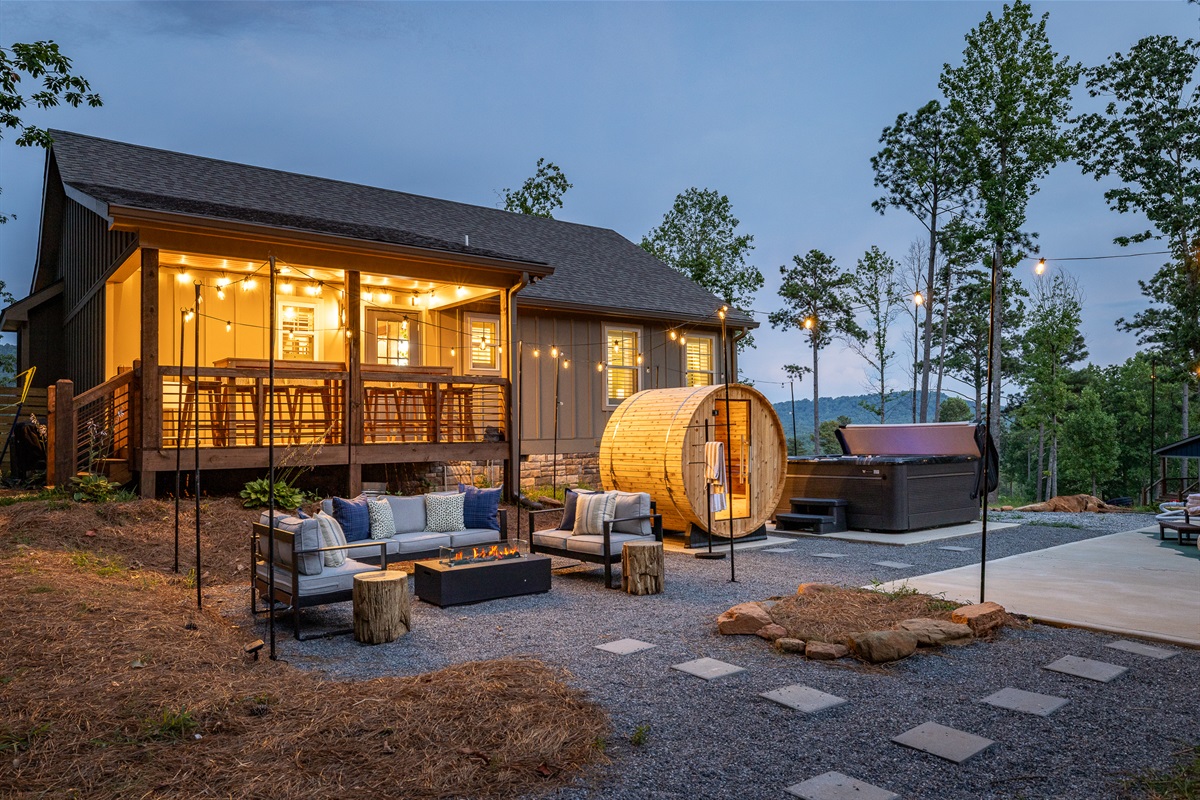 When the lights come on, the magic begins... your private wellness retreat under the stars!
