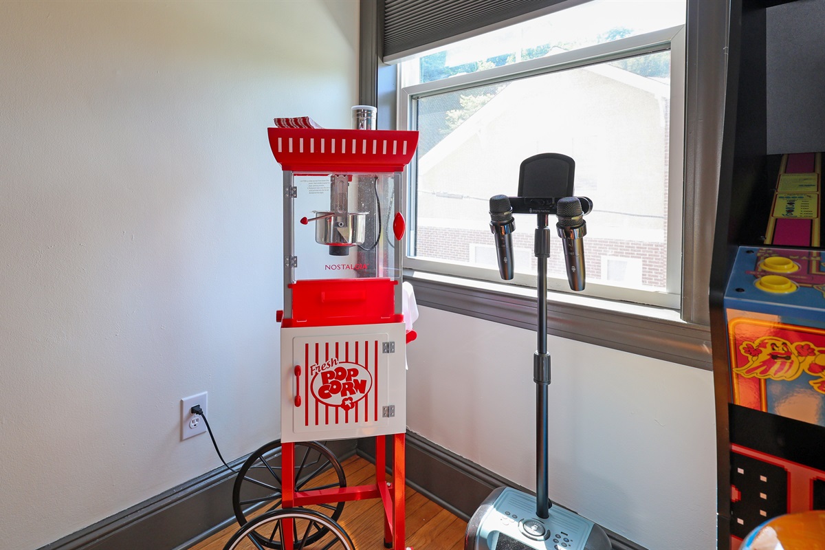Popcorn machine and Karaoke