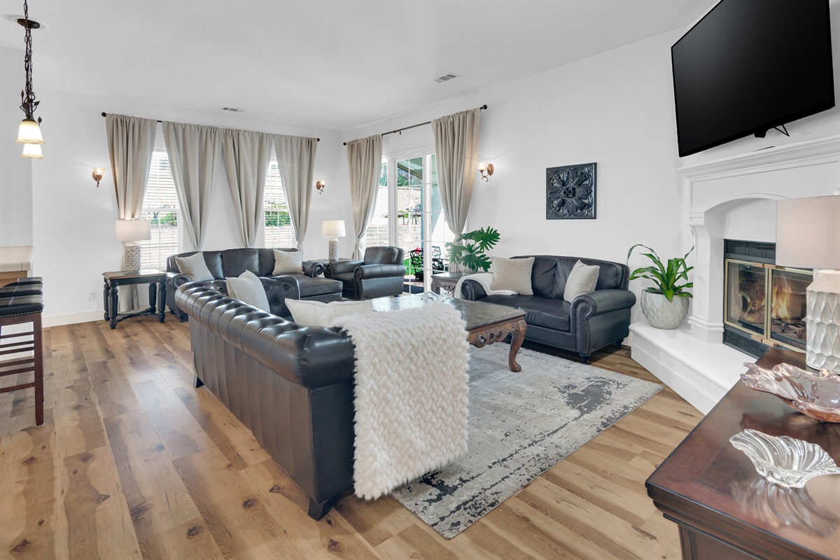 Elegant and welcoming living area designed for comfort, conversation, and cozy evenings.