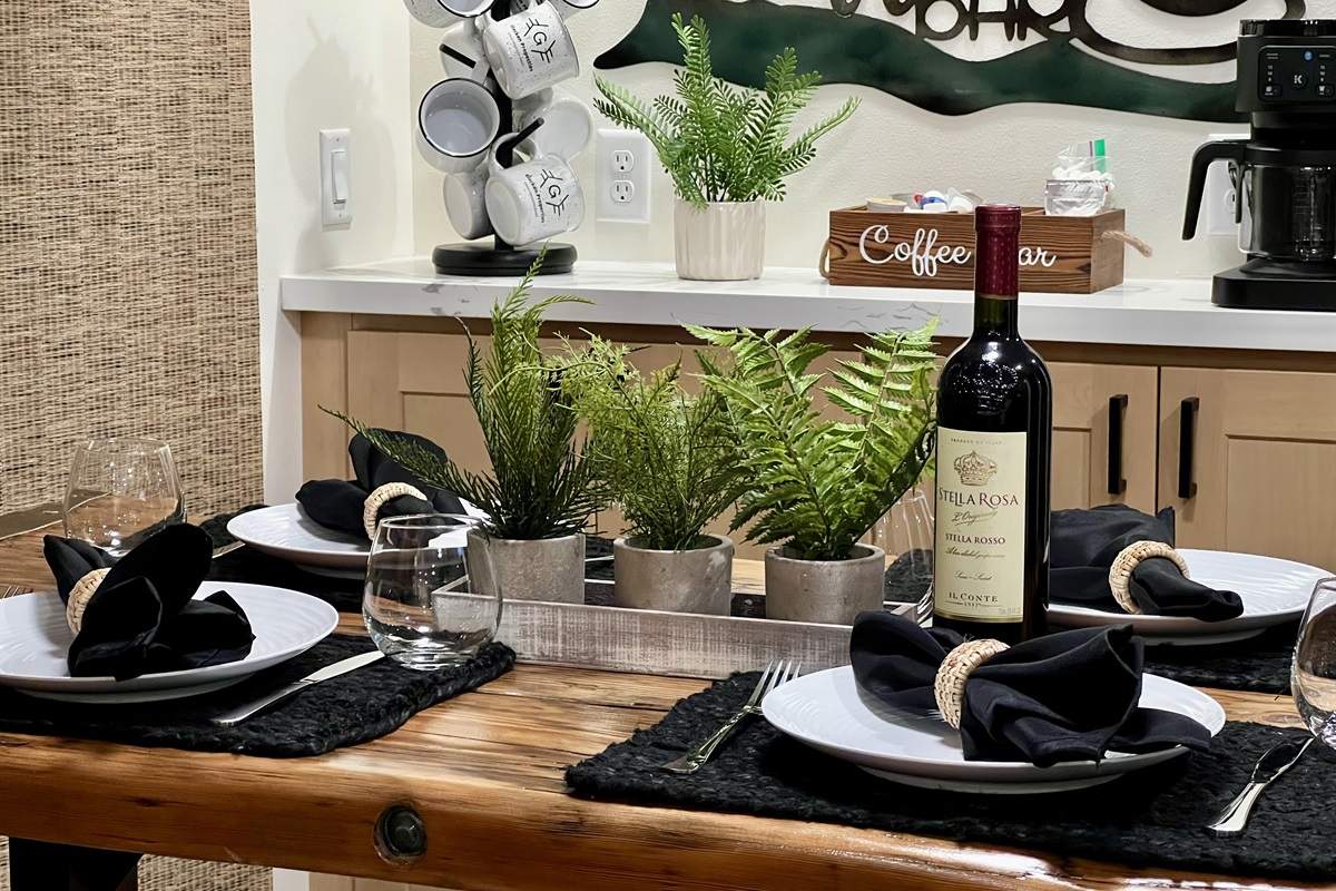 Custom made table and stools