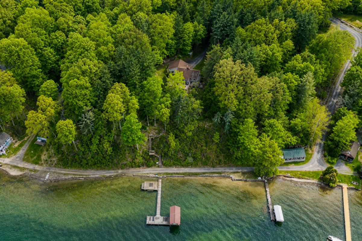 Secluded lakefront home surrounded by lush forest with private access to the water—your ultimate Finger Lakes escape. 🏡🌳🌊