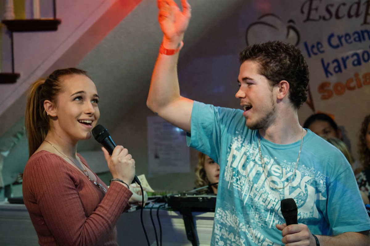 Karaoke night getting loud