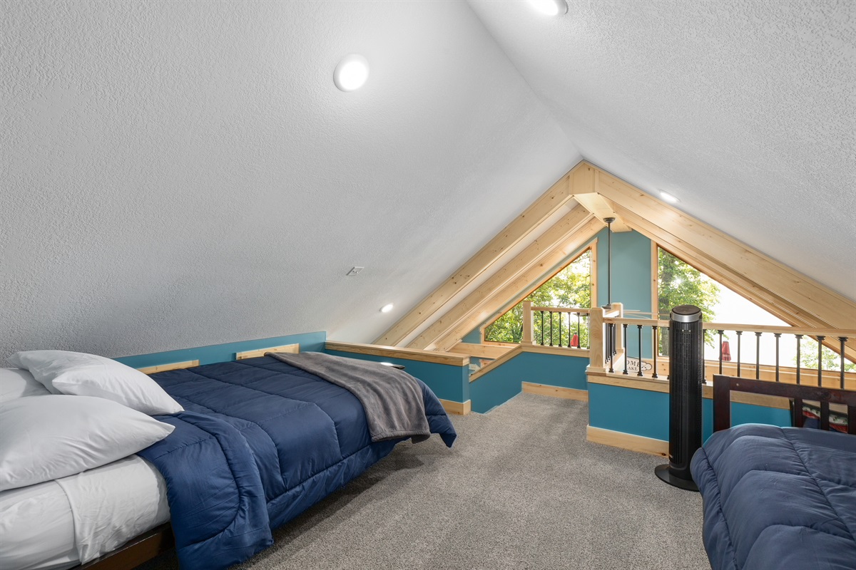 The loft is a nice option with pretty views of the lake.