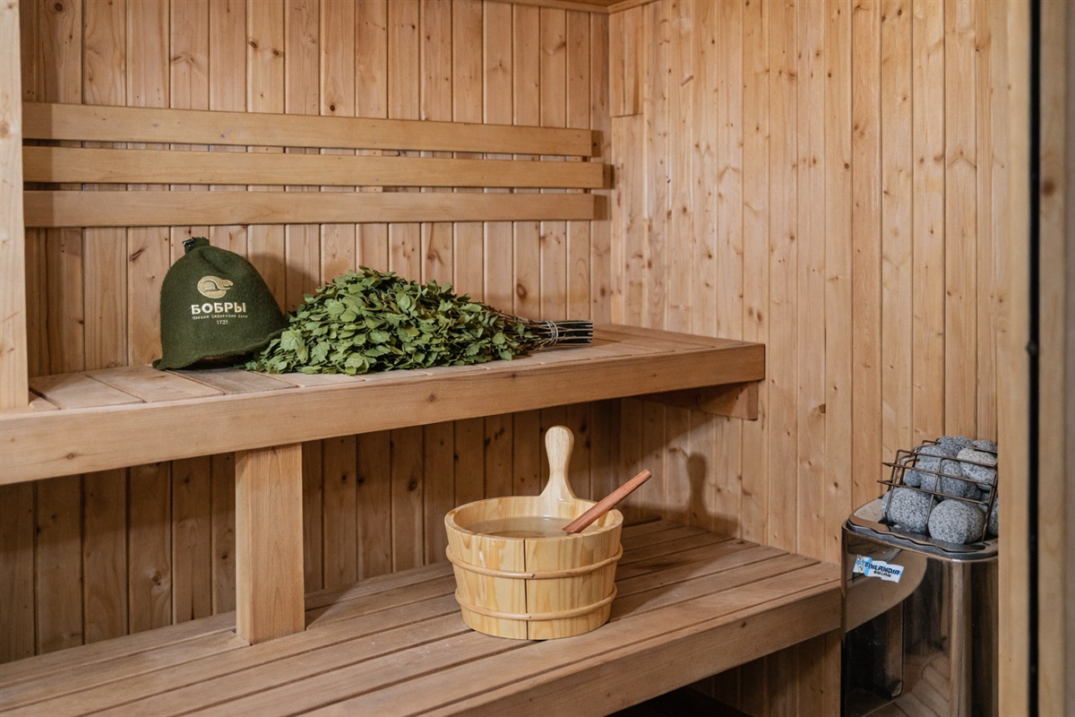 Sauna by the pool