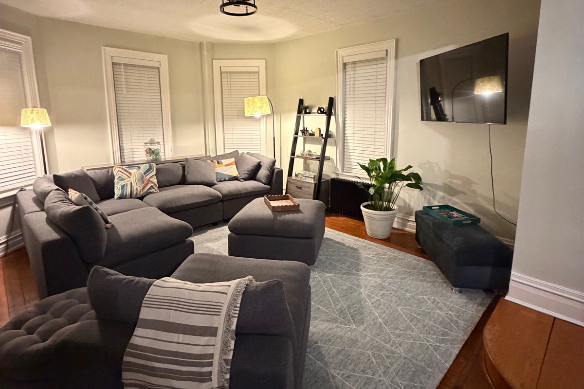 Comfortable lounge space featuring a sectional sofa perfect for relaxing after a day out