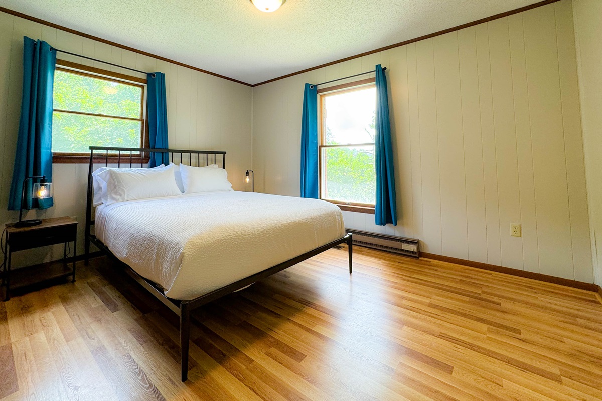 The second guest bedroom features a queen sized bed with high thread count linens and pillows. This room is very spacious as well with some closet storage as well!