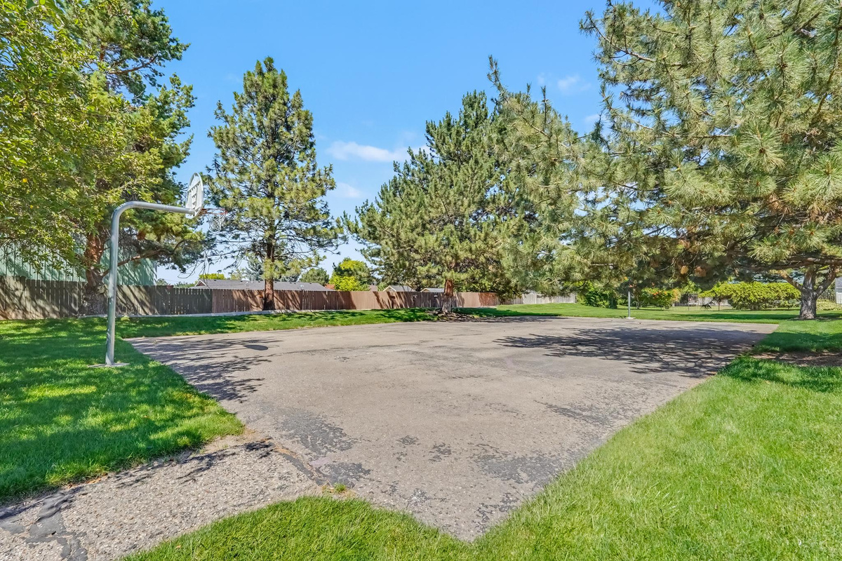 A basketball court is conveniently located within walking distance straight down from the home, providing an easy way to enjoy some outdoor fun and recreation during your stay.