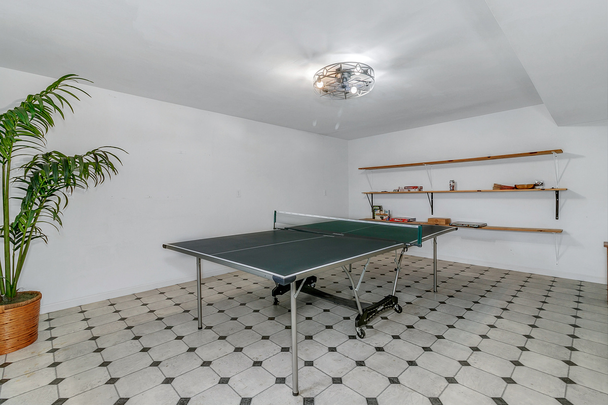Basement Gameroom with Ping Pong Table
