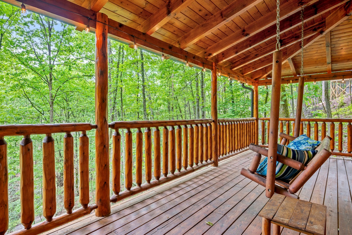 Enjoy the fresh air from the comfort of the porch