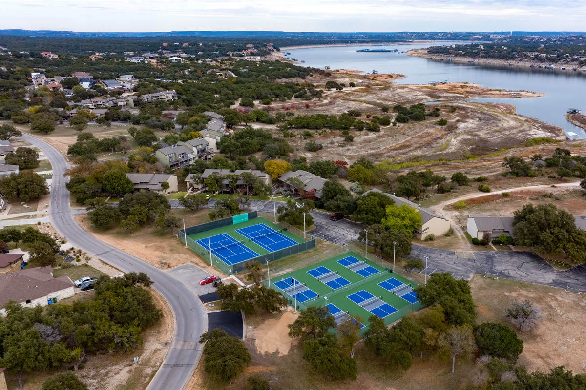 Community tennis and pickleball courts
