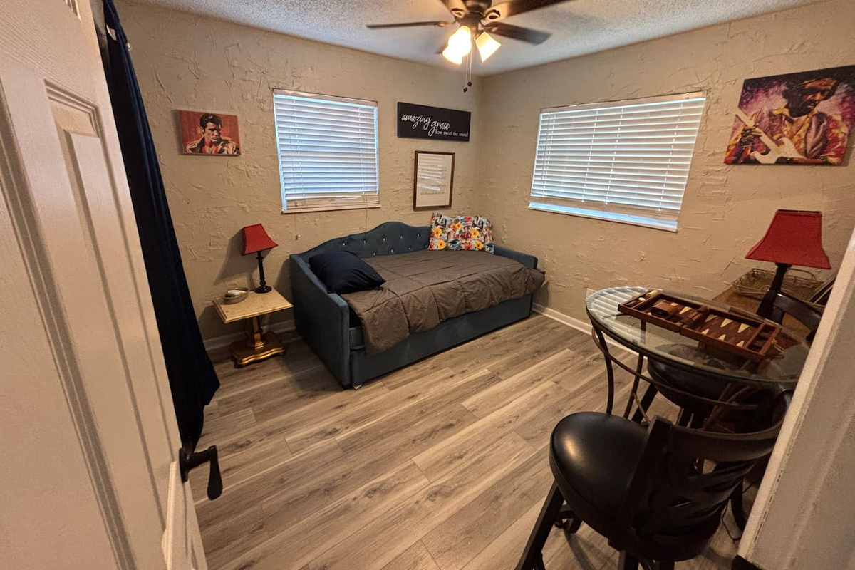 Extra Sheets in drawer and pillows and blankets in closet