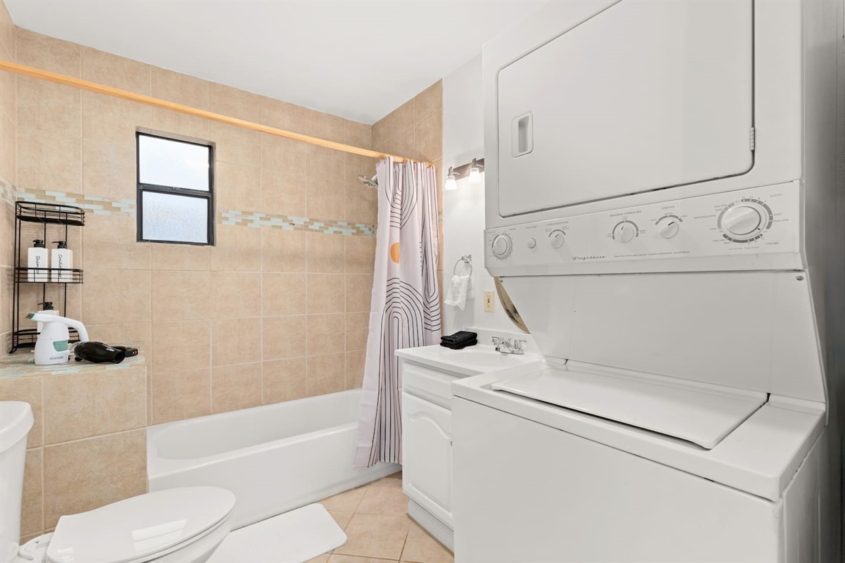 Freshen up your stay with our in-unit washer and dryer, tucked away in the casita bathroom for ultimate convenience.