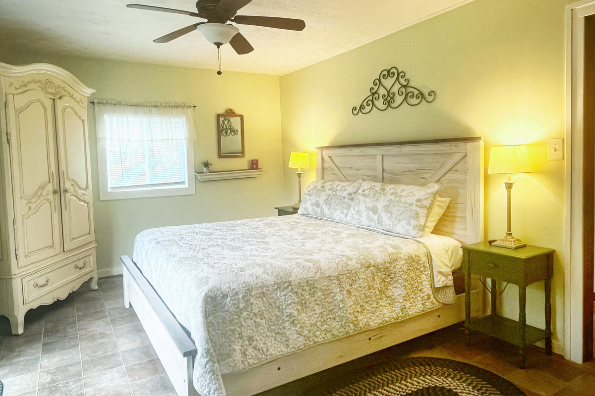 Master bedroom with king bed