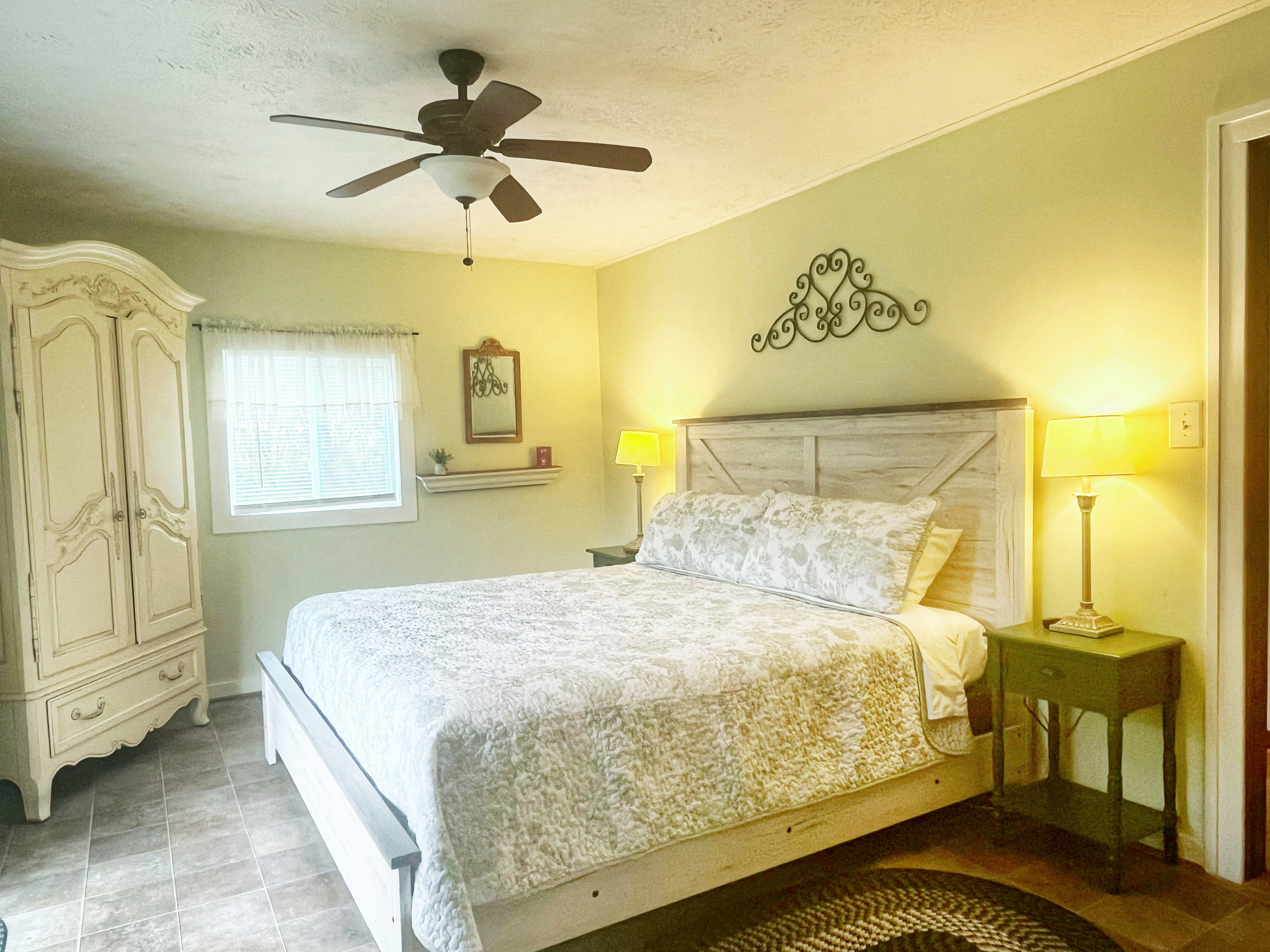 Master bedroom with king bed