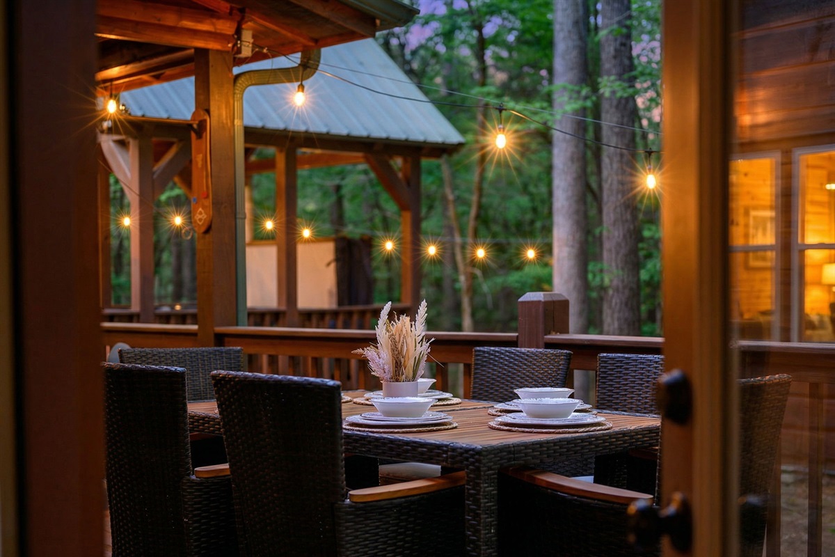 Enjoy meals and memories being made on the back deck.