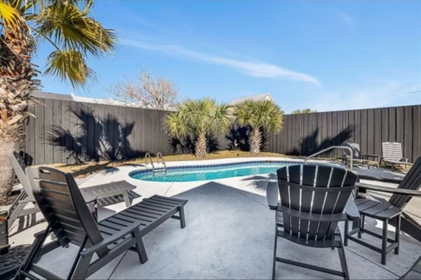 Private, heated, fenced pool