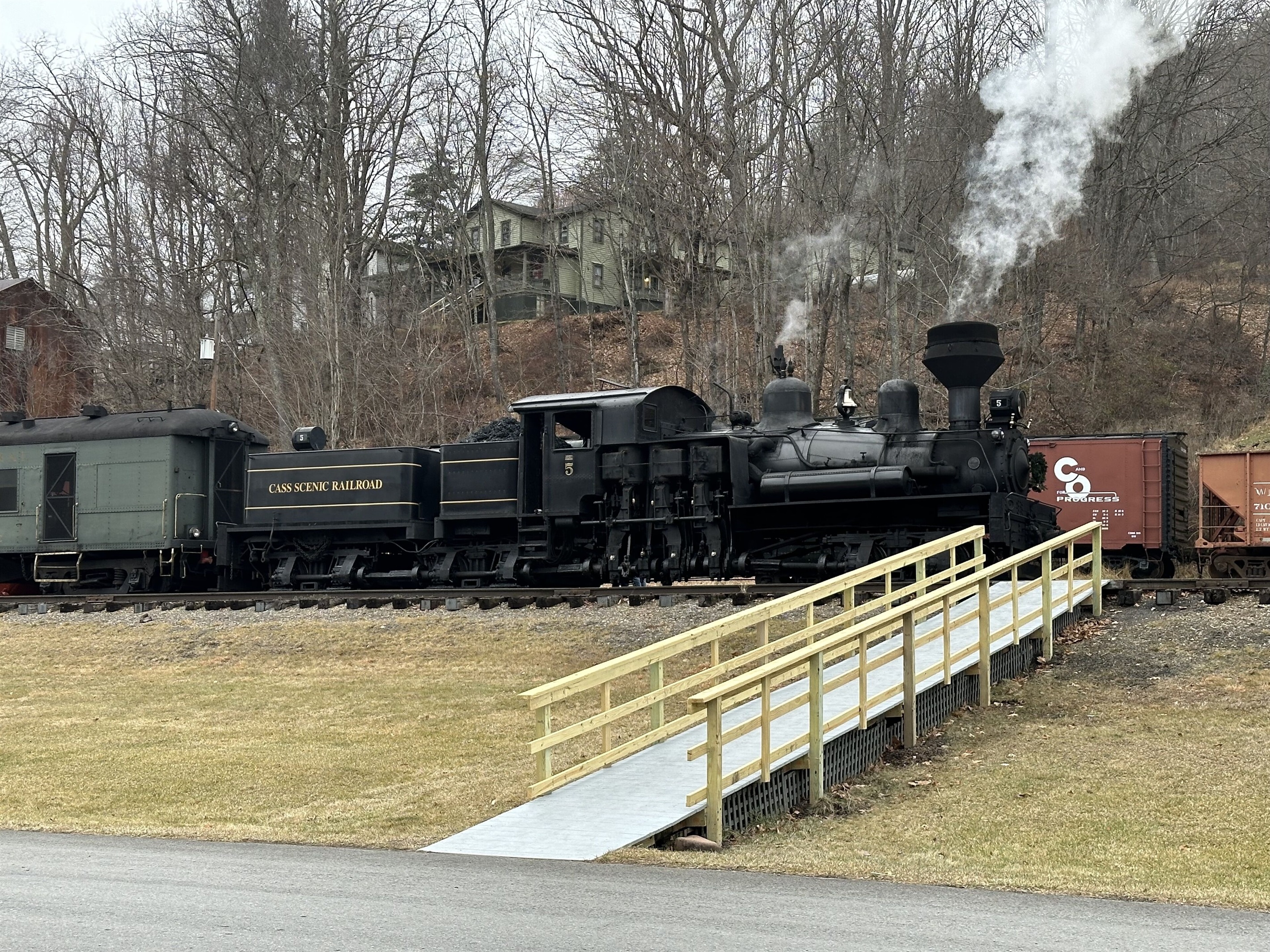 Cass Scenic Railroad and store is a 15 min drive away.  Book your ride online.