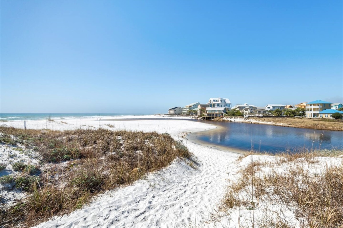 Golf cart concierge that takes you to the beach during season! 