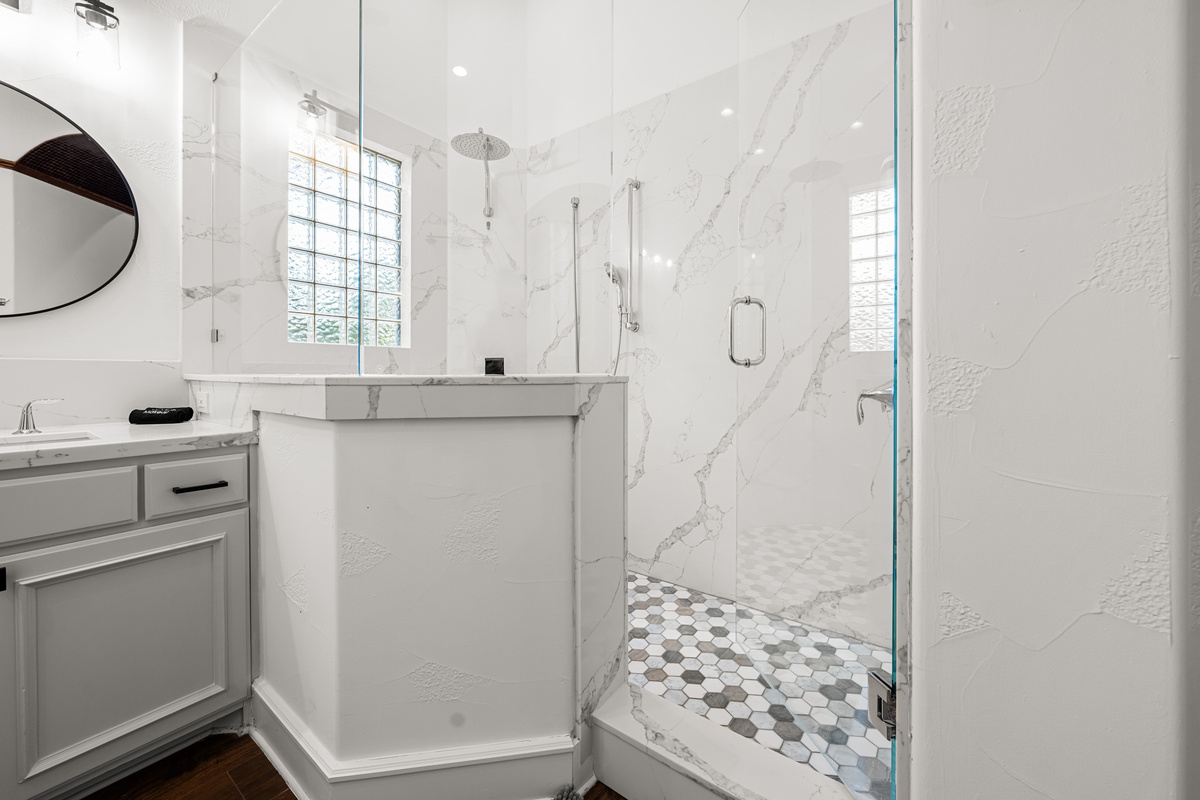 Enjoy the convenience of a separate shower area for a refreshing start or relaxing end to your day.