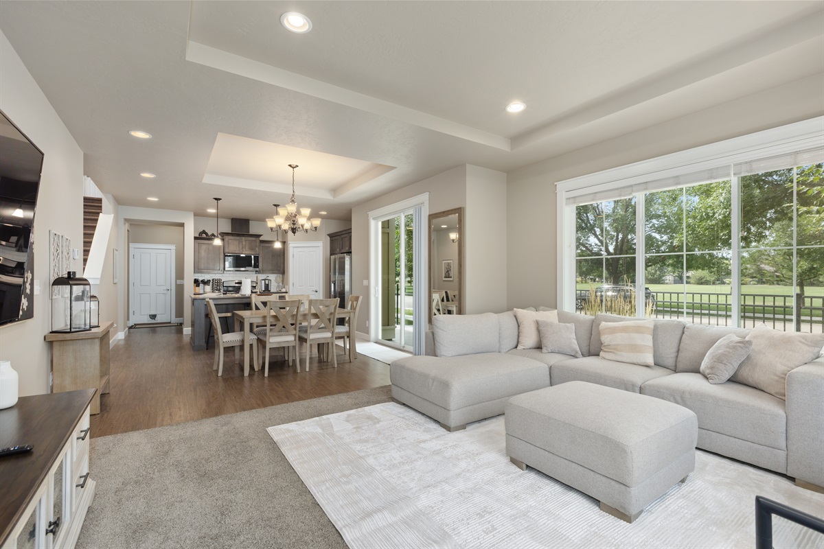 Open floor plan — perfect for gathering with friends & family.