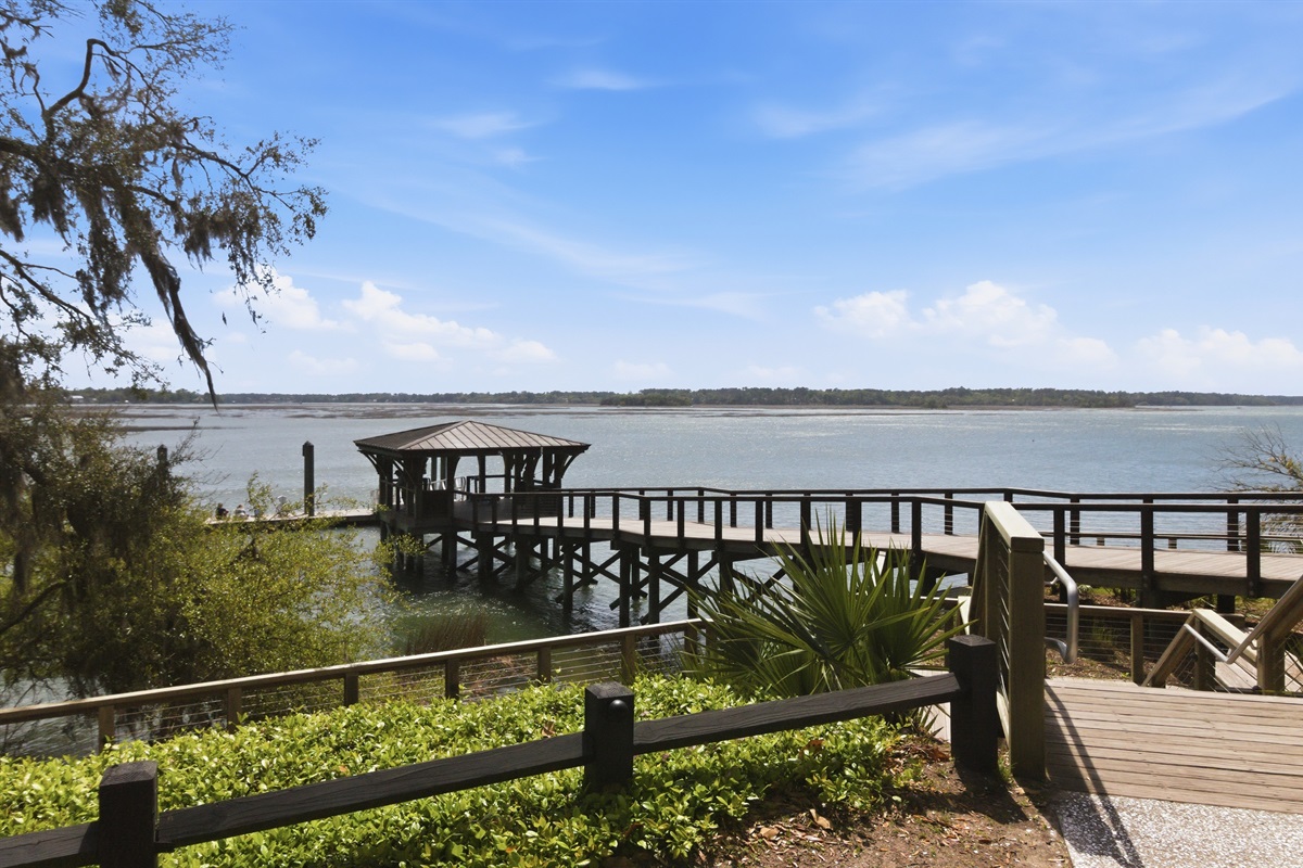 Scenic gazebo offering stunning river views and a tranquil escape.