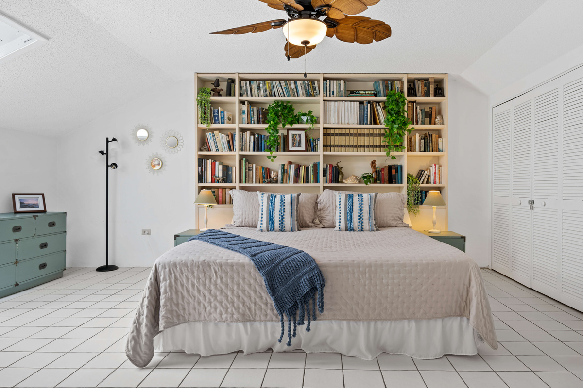 Comfortable accommodations with an open, airy feel above the living space.