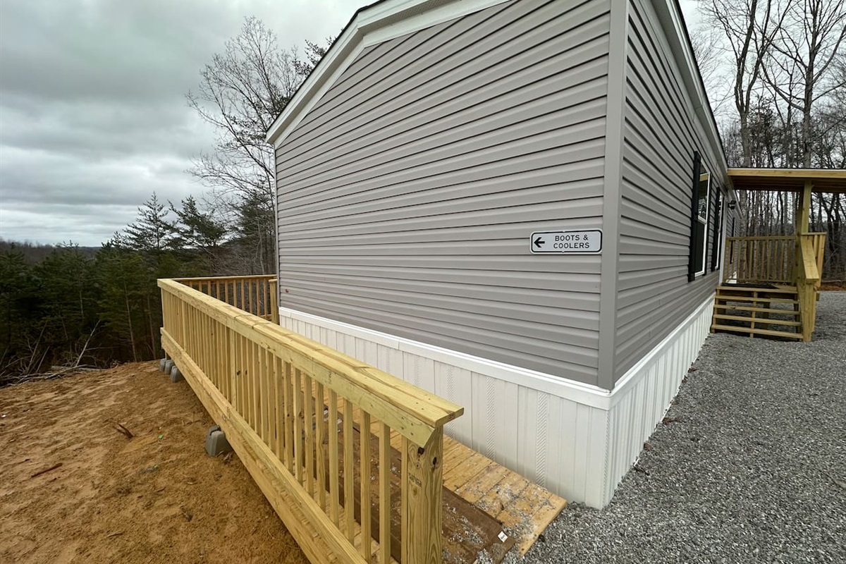 Ramp to aroound the back of house