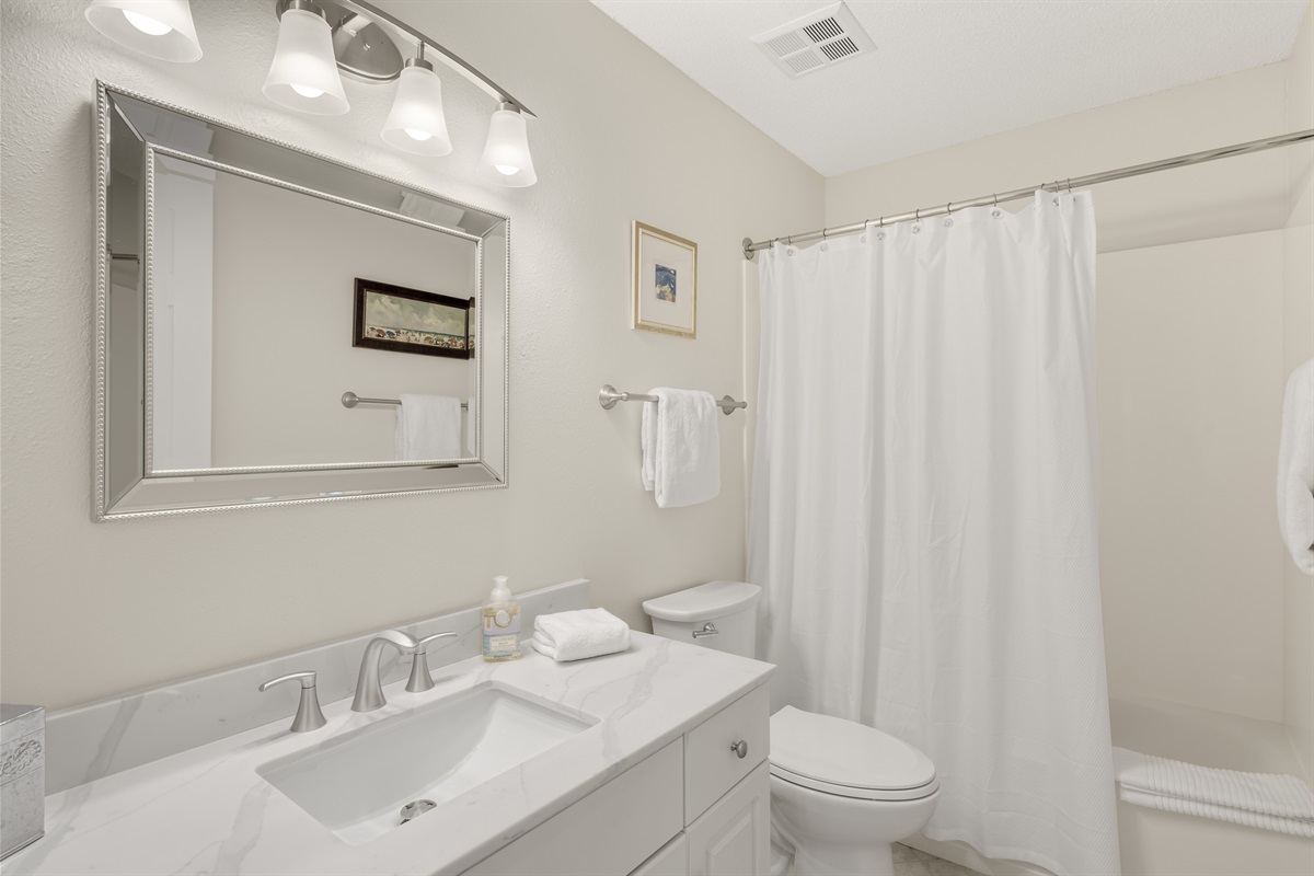 Enjoy the flexibility of a tub and shower combo—perfect for any routine.