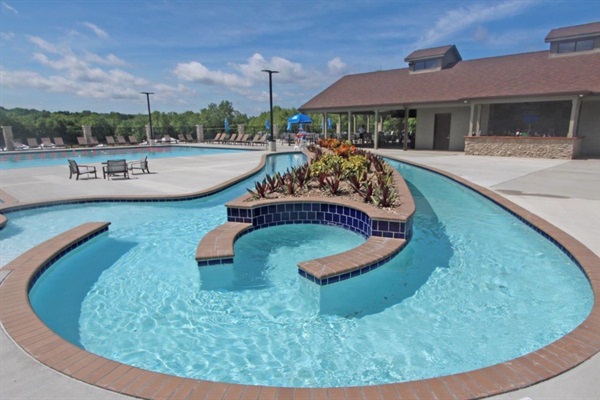 One of two resort pools