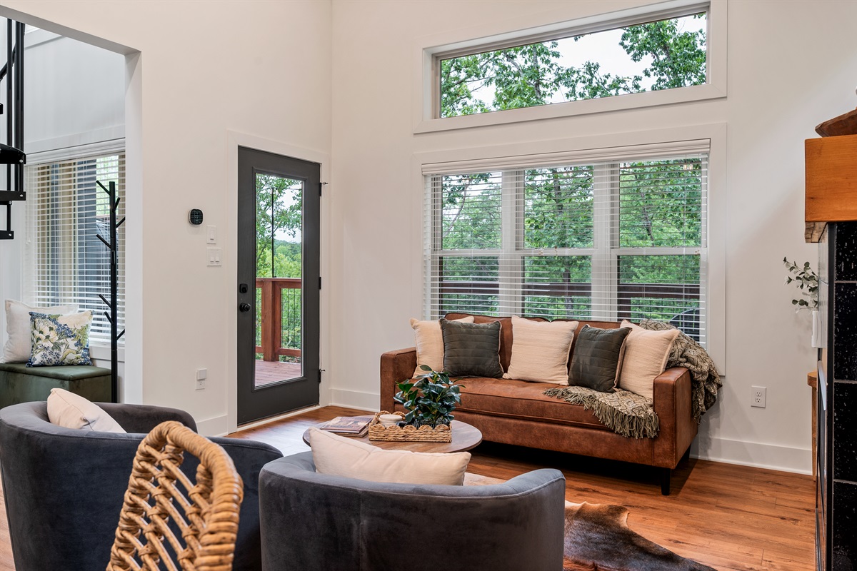 Relax in the living area, or escape out back to the balcony for some peace. 