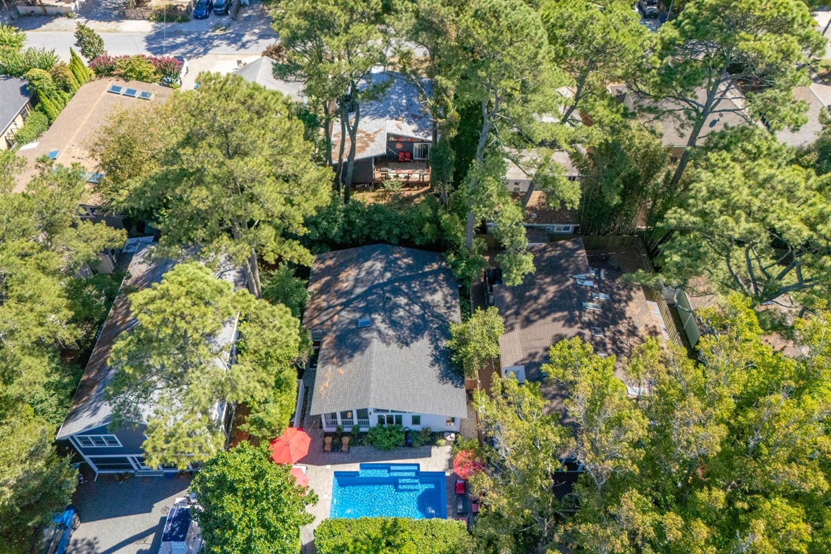 Arial view of bungalow