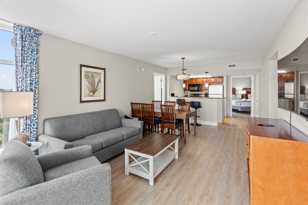 Living room with sofa bed