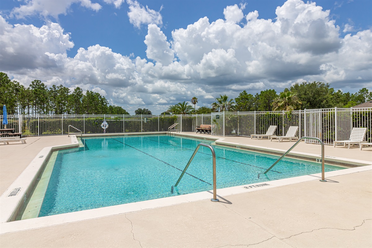 Here is the community pool if you want to show off your swim suit.