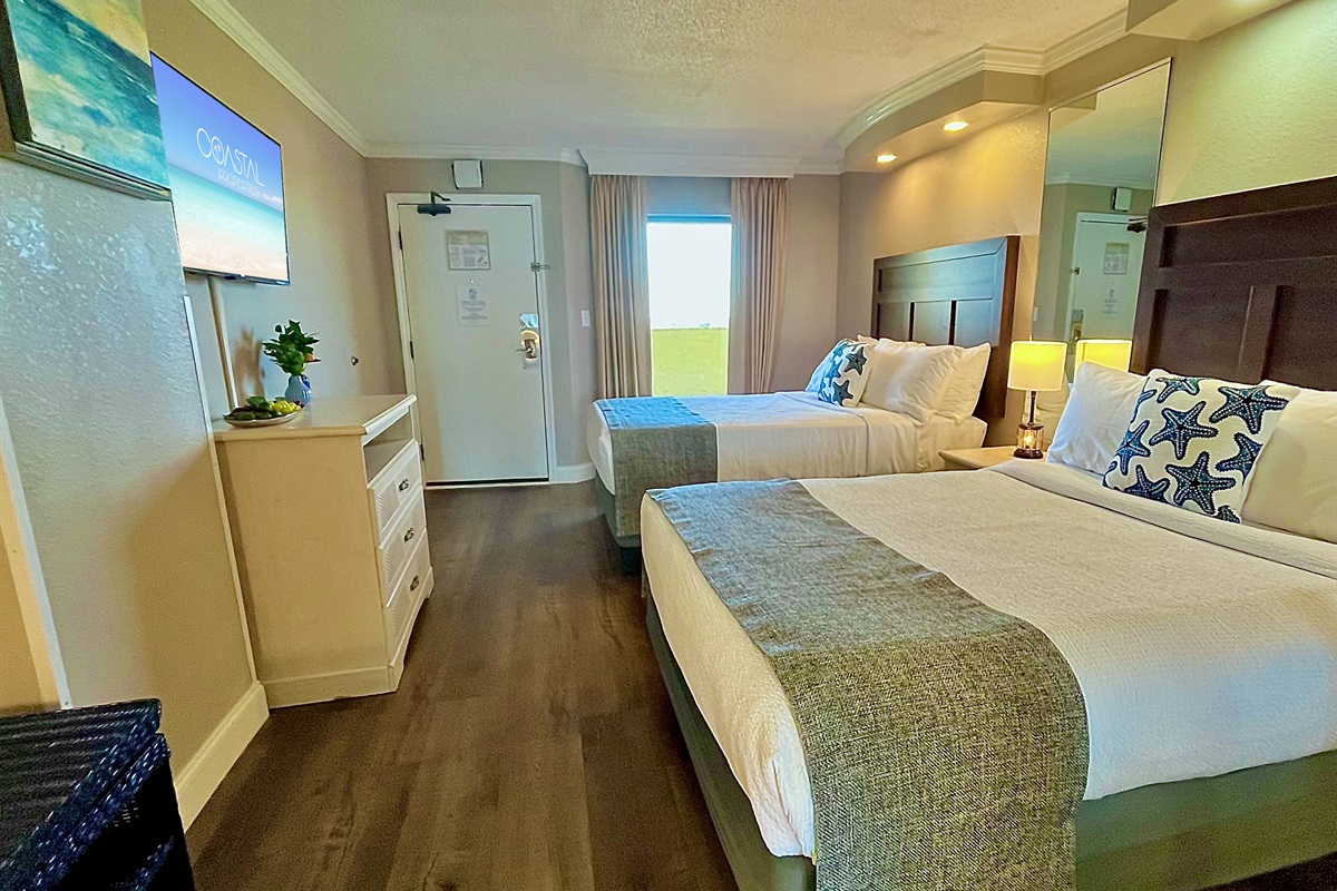 Comfortable bed and inviting bedroom space.