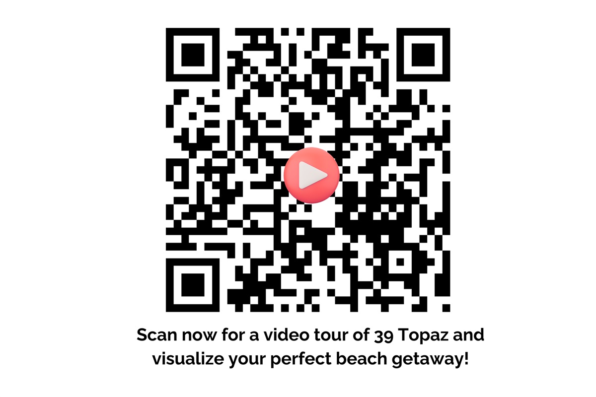 Scan this QR Code for a video walkthrough of the property to help you better visualize your perfect beach vacation!