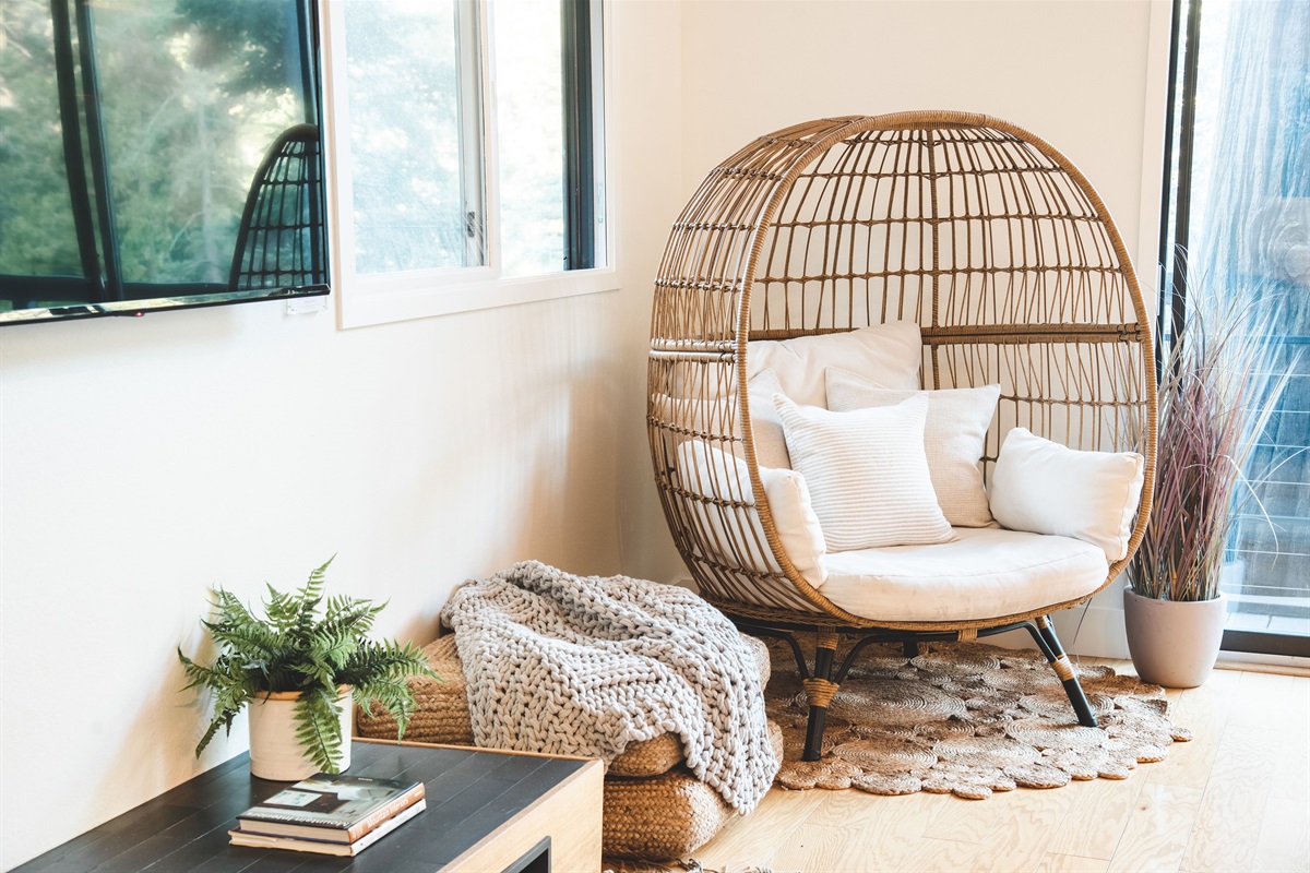 Your Bohemian lounge chair. Perfect for relaxing, reading, or creating your favorite photos and videos for social media.